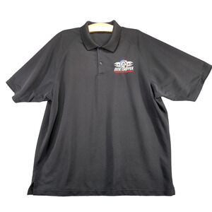 Port Authority Men's Dixie Chopper Polo Shirt Black 2XL Short Sleeve Polyester
